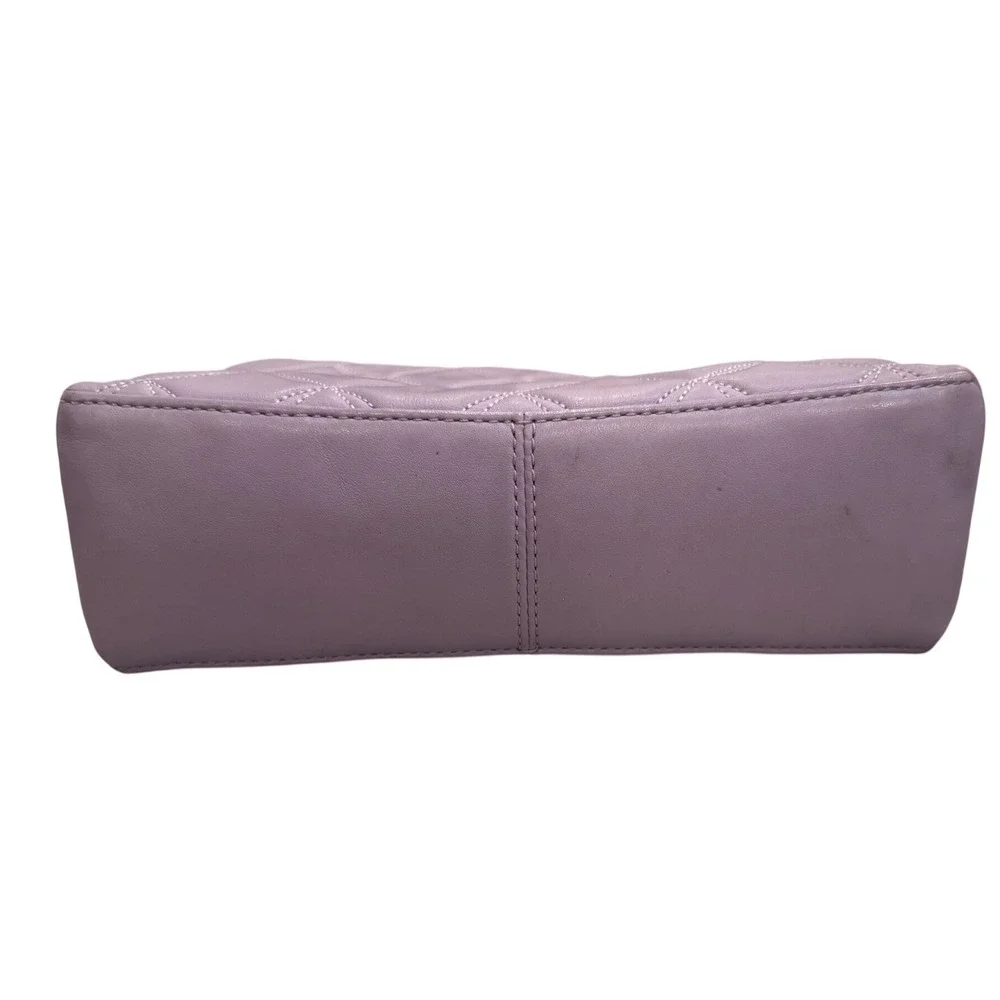 Kate Spade Natalia Flap‎ Shoulder Bag Quilted Leather Lilac WKRU7074 Preloved